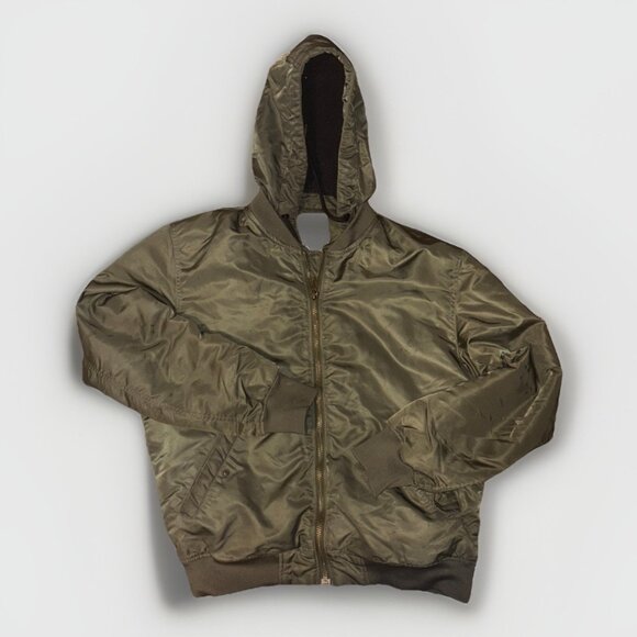 Medium Other - Men’s H&M Olive Green Polyester Bomber Jacket Size Medium